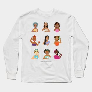 Black Girl Beauty Routine Long Sleeve T-Shirt